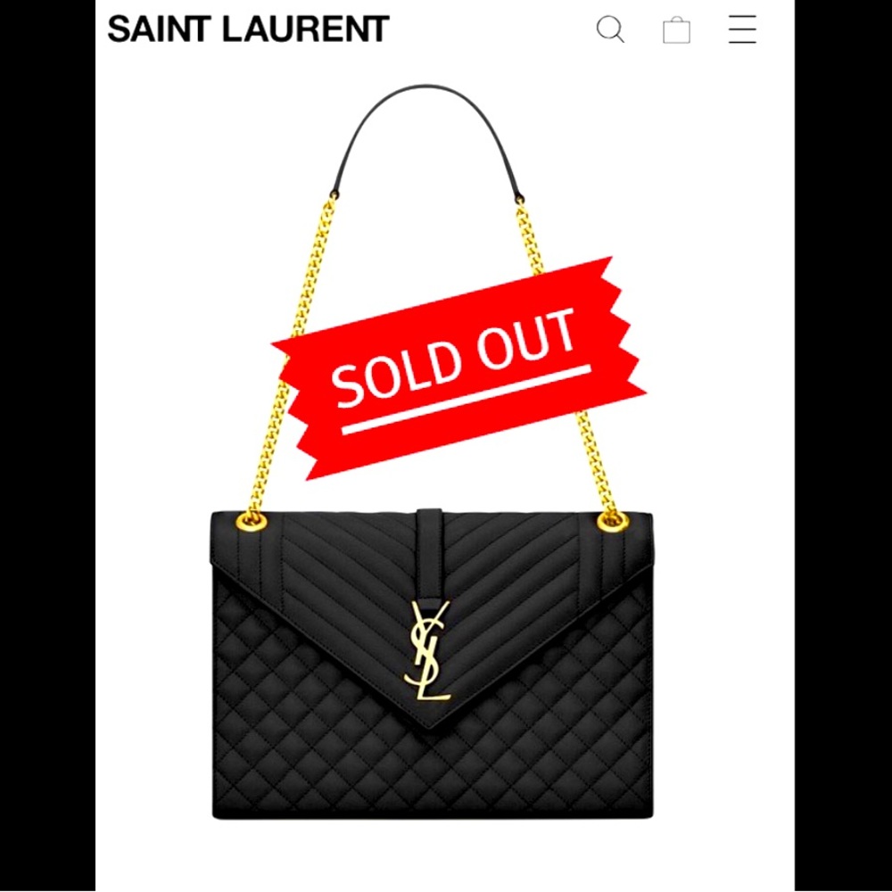 🍾🥂SOLD🥳Large Saint Laurent Envelope Handbag - Picture 1 of 15